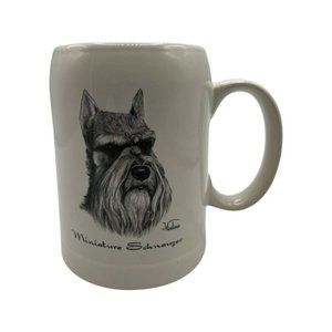 Porcelain by Rosalinde Miniature Schnauzer  Coffee Mug Cup Stein Porcelain Dog